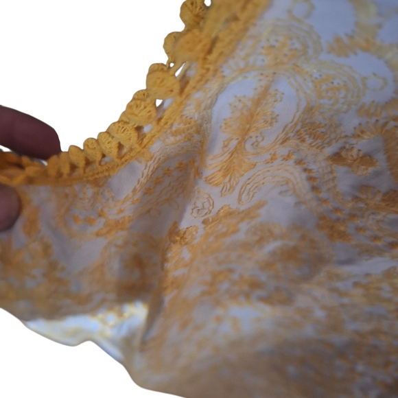 Chelsea and Violet Yellow Lace Sleeveless Dress sz S Boho vintage inspired - Picture 7 of 9